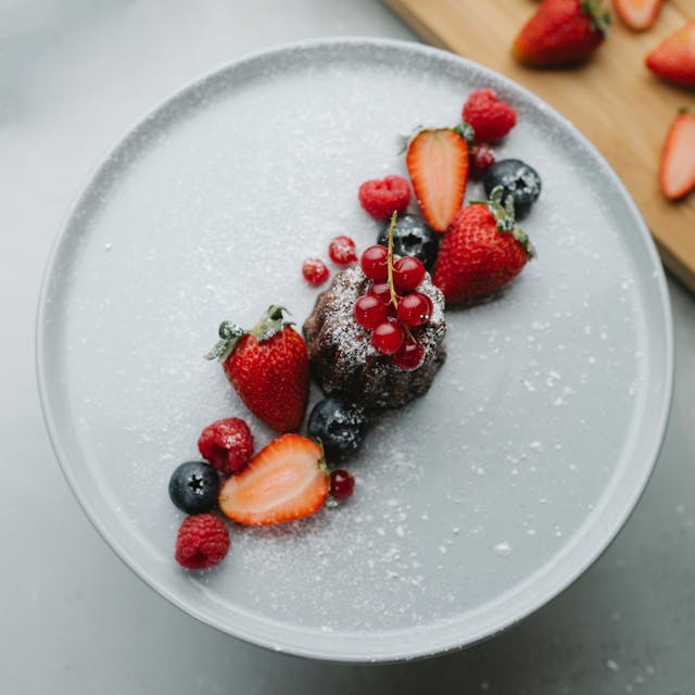 strawberry and chocolate dessert